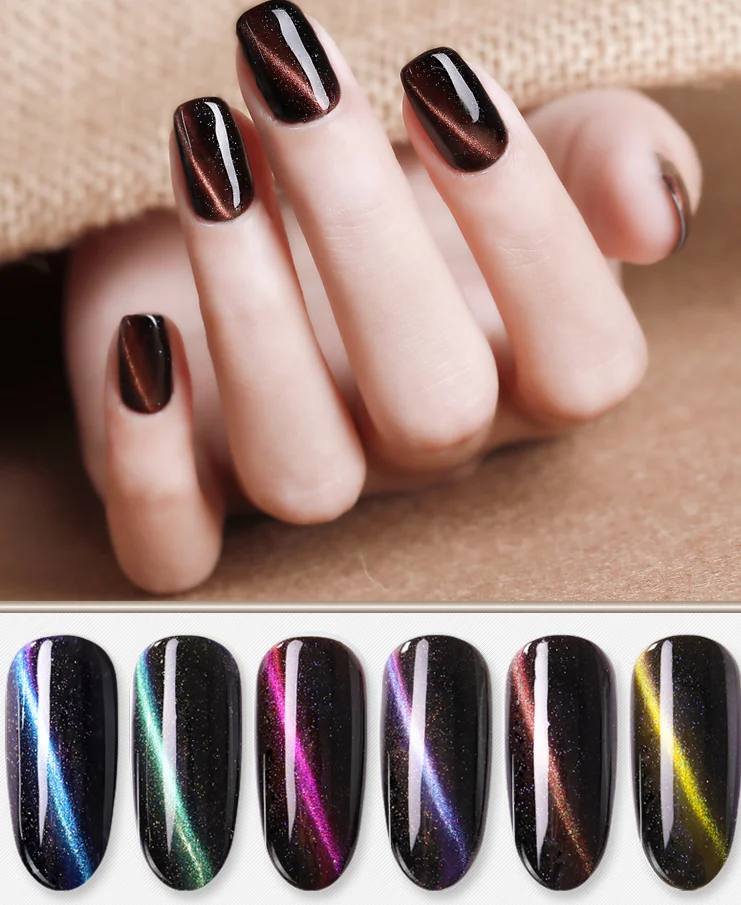 
Led Glitter Nude 5d Cat Eye Gel Black Hole Pretty Chameleon Cat Eye Gel 