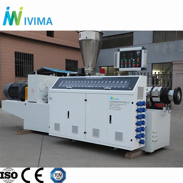 Ivima High efficiency plastic extruder machine/SJSZ series double screw extruding plant