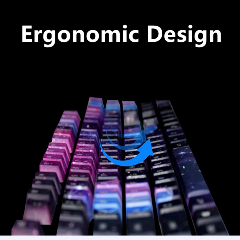 HZGAMER 104Keys Starry Keycaps, Metal Keyboard Switches XDA Profile Mechanical Keyboard Keycaps