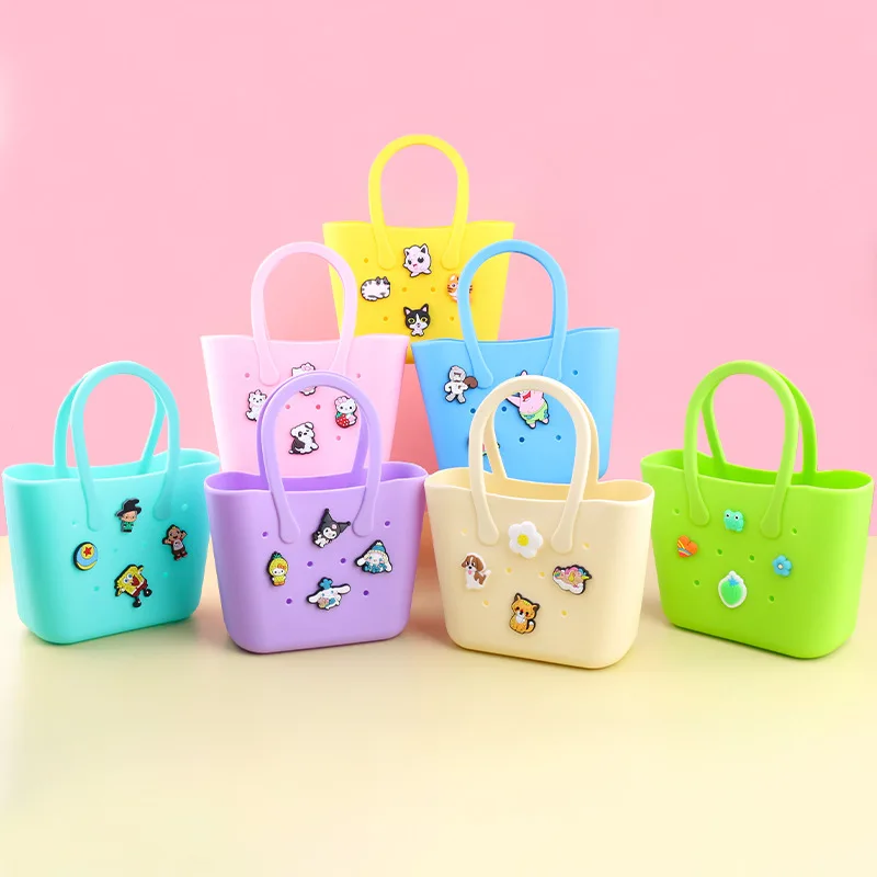 Portable Waterproof Beach Bag Mobile Phone Fashion EVA DIY Key Holder Lightweight Small Children Summer Walks kids women 3d bag