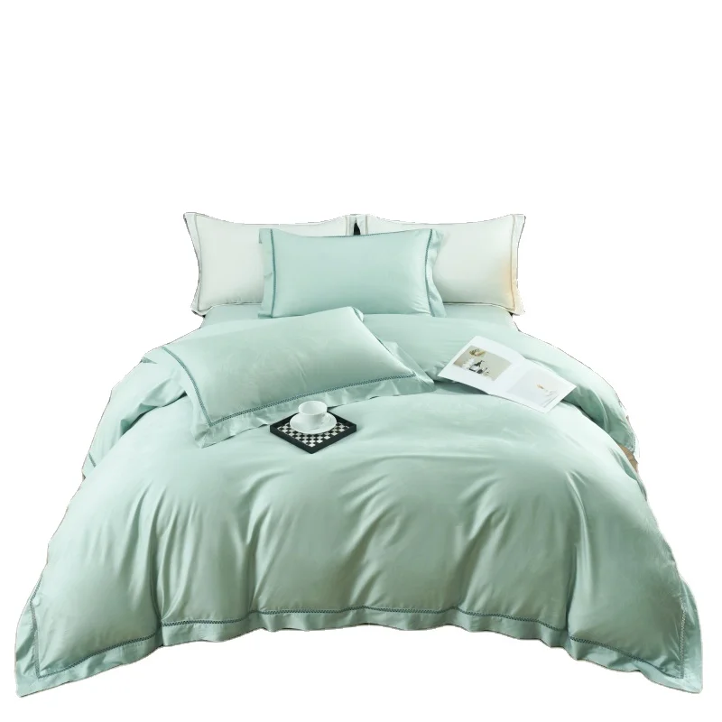 Hot sale tencel cotton bedding set high quality tencel cotton bed sheet bedding set tencel cotton bedding set luxury