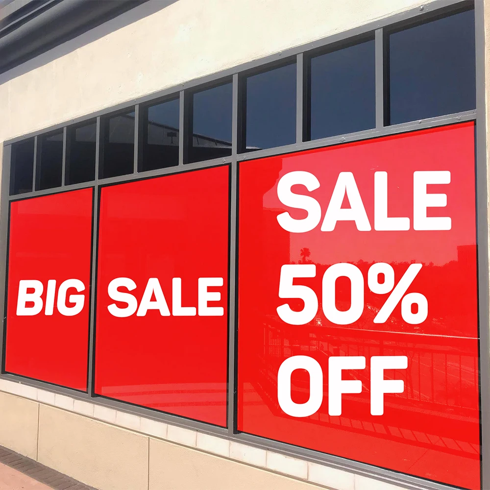 Customised Large Logo Sign Window Self Adhesive One Way Vision Sticker