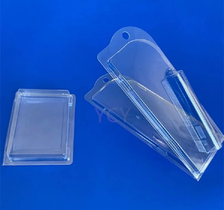 Wholesale customized double side disposable blister PET Transparent plastic clamshell packaging