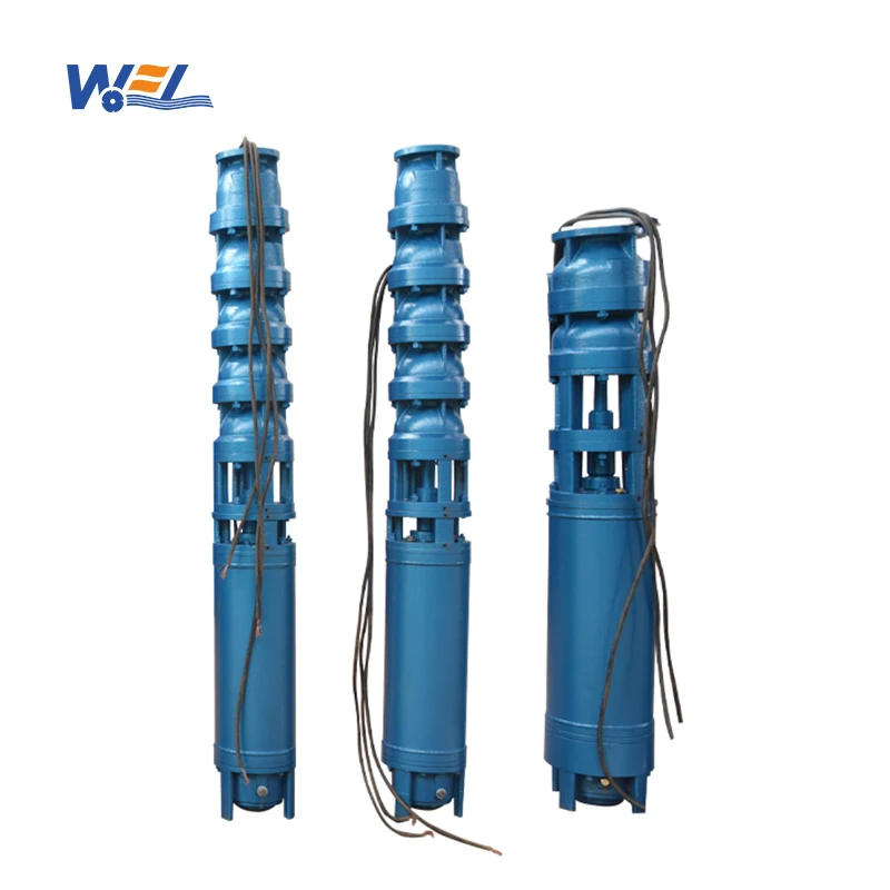 3 phase big head Borehole submersible pumps price submissable water 200m deep well water pump system