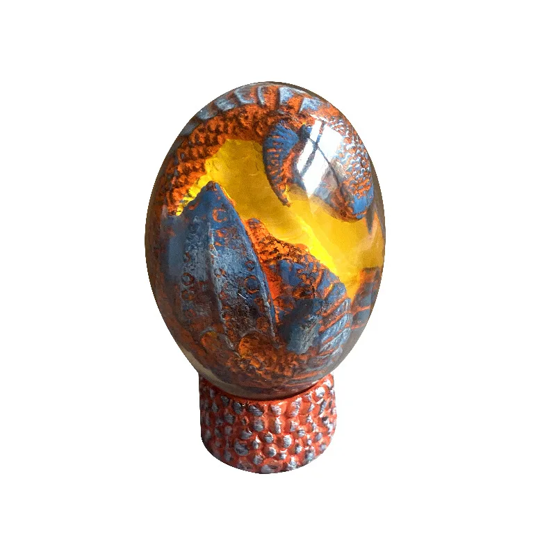 Amazon New Arrivals Game of Thrones Glowing Lava Dragon Eggs Hobbit Harry Potter Dinosaur Egg Souvenir Resin