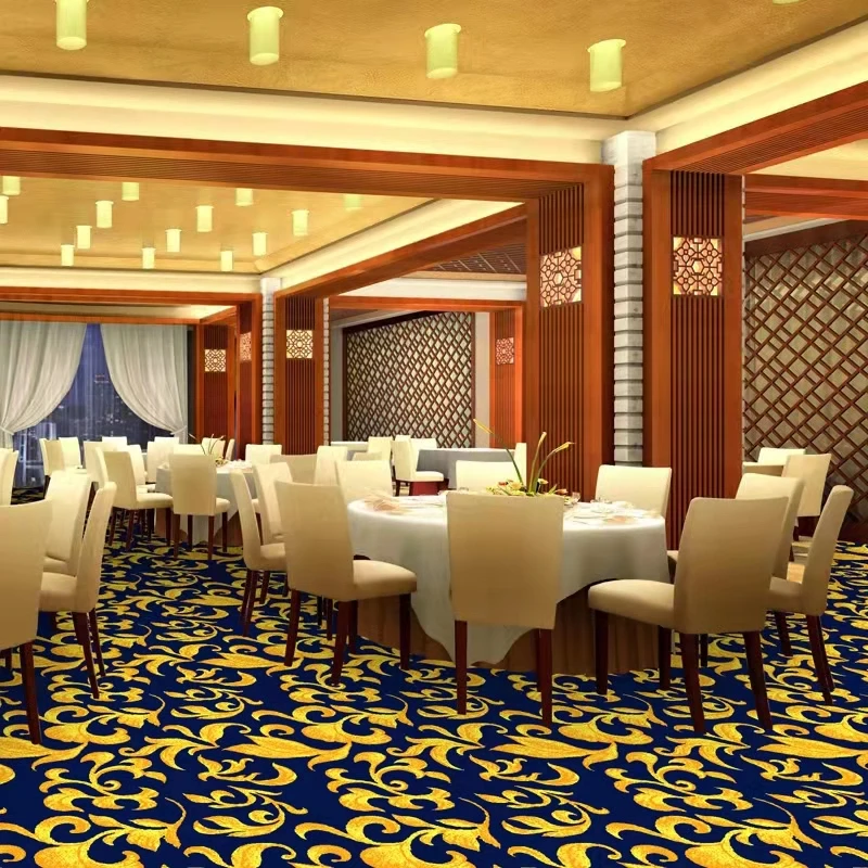 Classical style manufacture Cheap polypropylene PP Wilton washable machine made fireproof hotel carpet for commercial