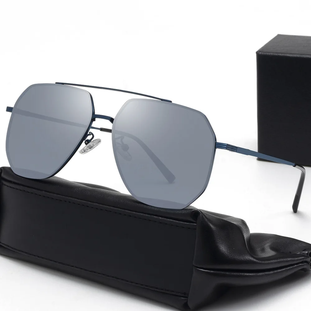 8068 Nylon Oversized Mirror Sunglasses Men UV400 Hot Trending Polarized Sunglasses For Women