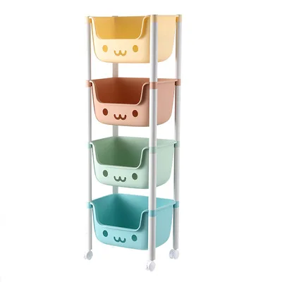 Multi-layer Kids Toy Storage Rack Toy Box Storage Children Storage Basket Car Shelves in Toys Plastic Cabinet Organizer Modern