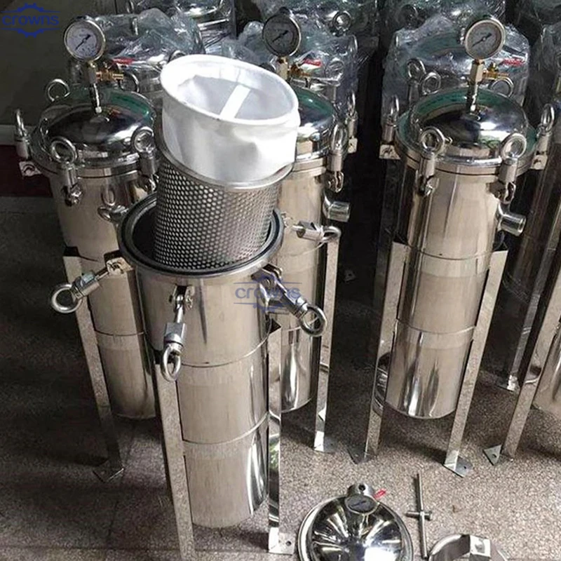 Stainless Steel 304/316L Bag Filter Housing for Industrial Water Treatment
