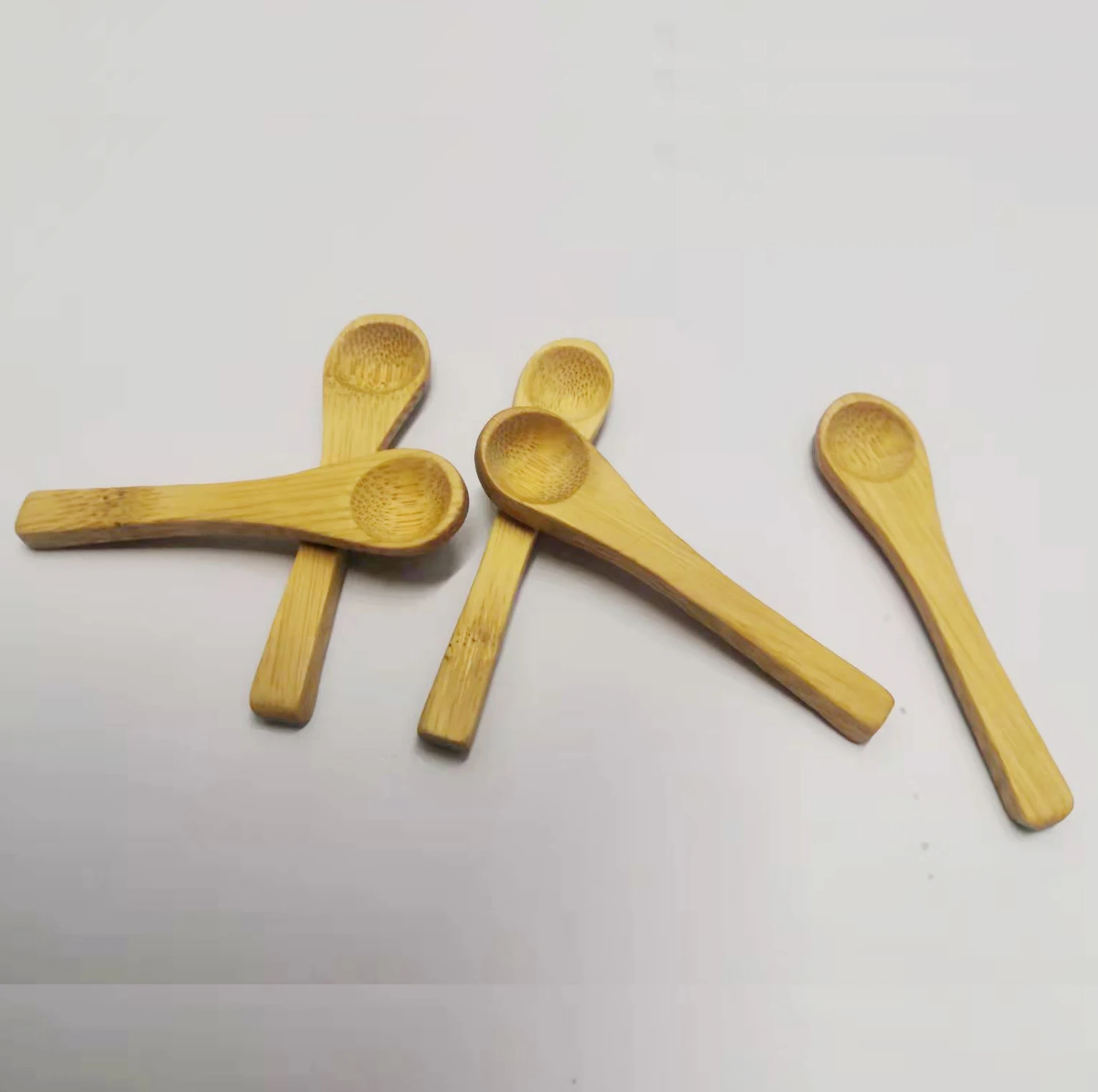Hot Sales Tea Spoon 10x4cm  bamboo leaf spoon ice cream honey spoon
