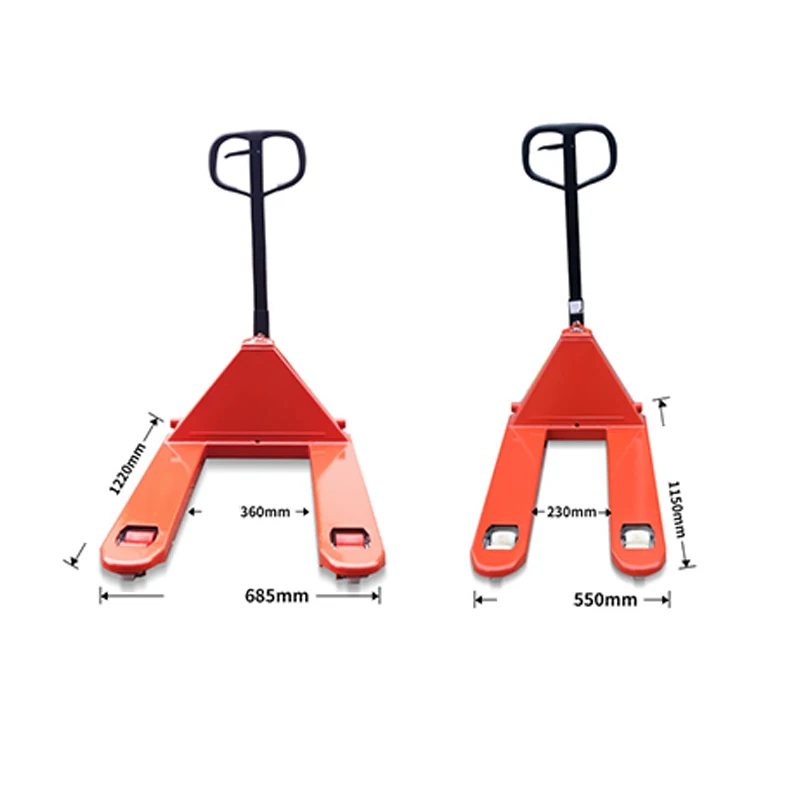 Manual pallet jack forklift 500 0.5 light weight hydraulic pallet truck 1ton 3 ton hand pallet truck