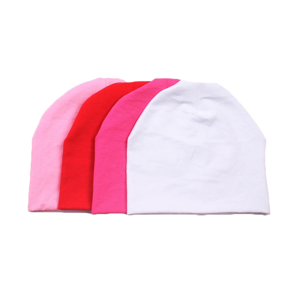 Wholesale Newborn Baby Boys And Girls Hospital Beanie Hat Plain Baby Cotton Hats