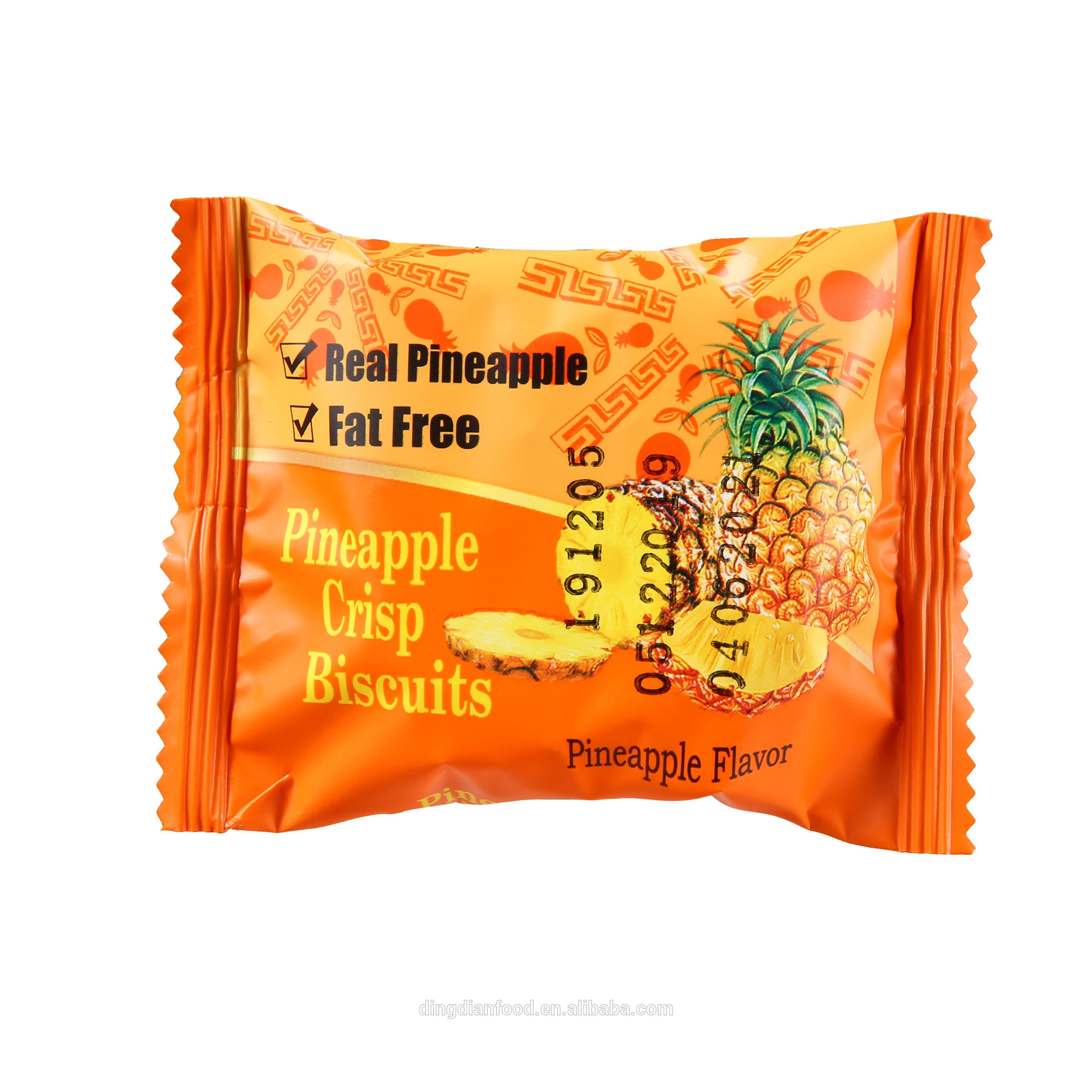 480gr Pineapple Flavor Crispy Low Sugar Low Fat Energy Sweet Biscuits and Cookies