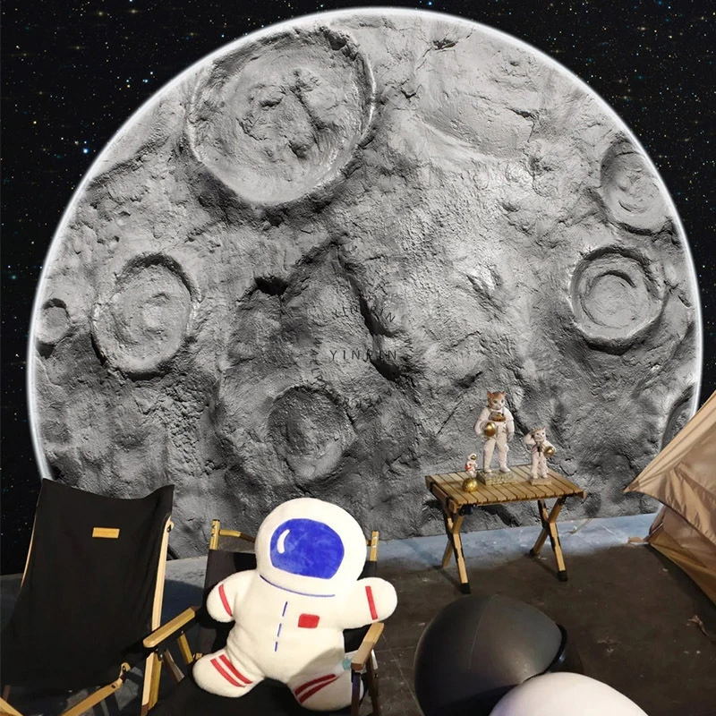 3D Crater Moon Surface Wall Paper 3d Home Decoration Mural Wallpaper