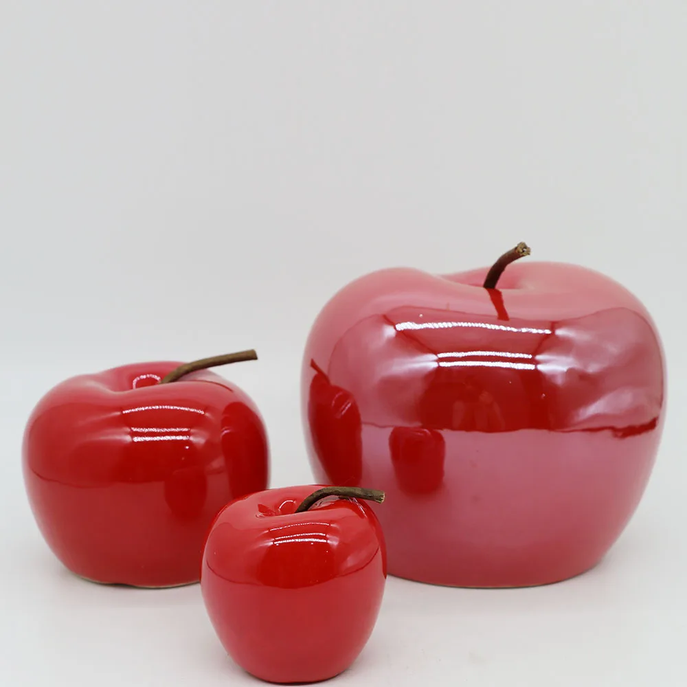 Modern design home decoration ceramic fruit decor for Christmas decoration