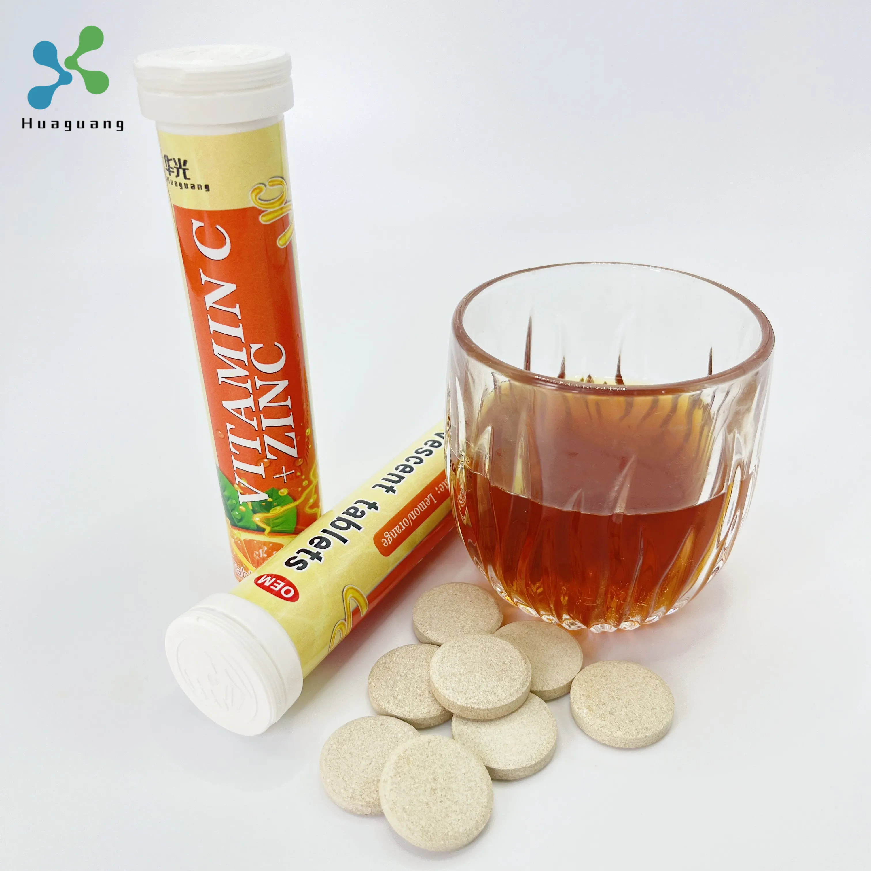 Hot Sale Skin Care VC Plus Zinc Effervescent Tablet For Immunity 1000mg Vitamin C 10mg Zinc Manufacturer