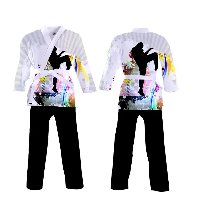 Martial arts ribbed fabric WTF Taekwondo Uniforms