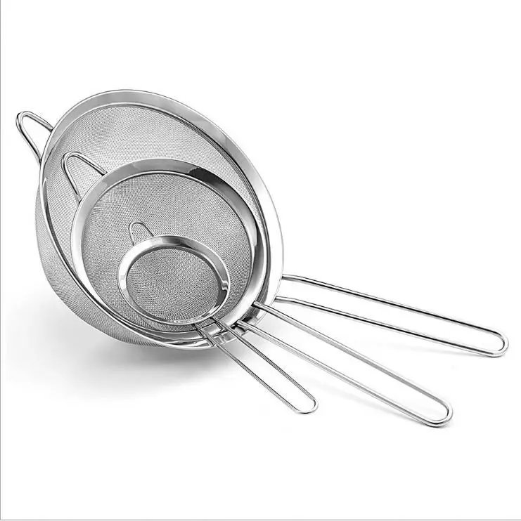 Fine Mesh Stainless Steel Strainers Colander Sieve SifterStrainer Colander Wire Mesh Oil Filter Strainer