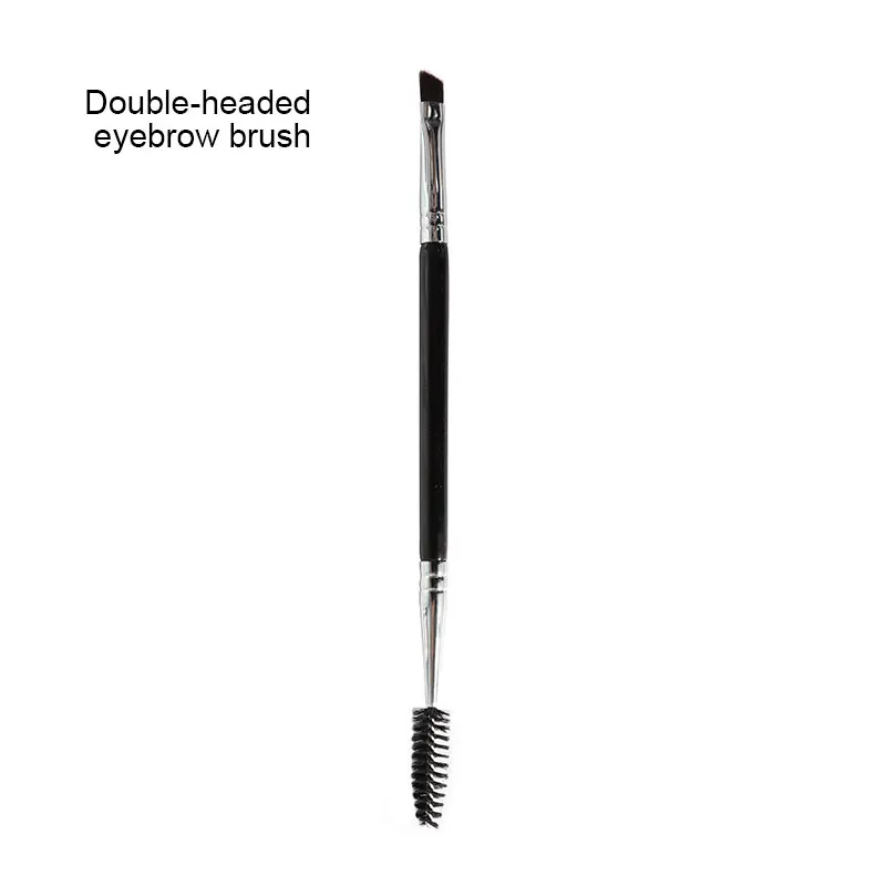 FEIYAN Best Quality Copper Material Custom Private Label Thin Angled Brow Brush 2 In 1 Mascara Eyebrow Brush With Spoolie
