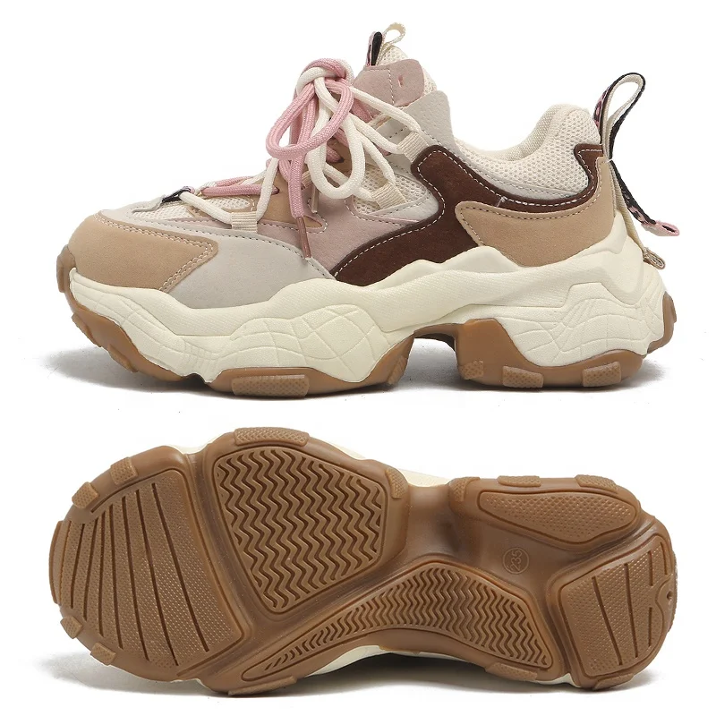 Heighten Increasing Fashion Casual Women Sneakers Custom LOGO Lady Chunky Shoes
