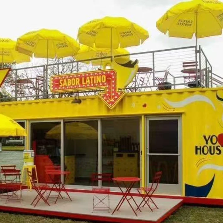 Portable movable Pop up container house design coffee shop cafe bar manufacture factory direct sale