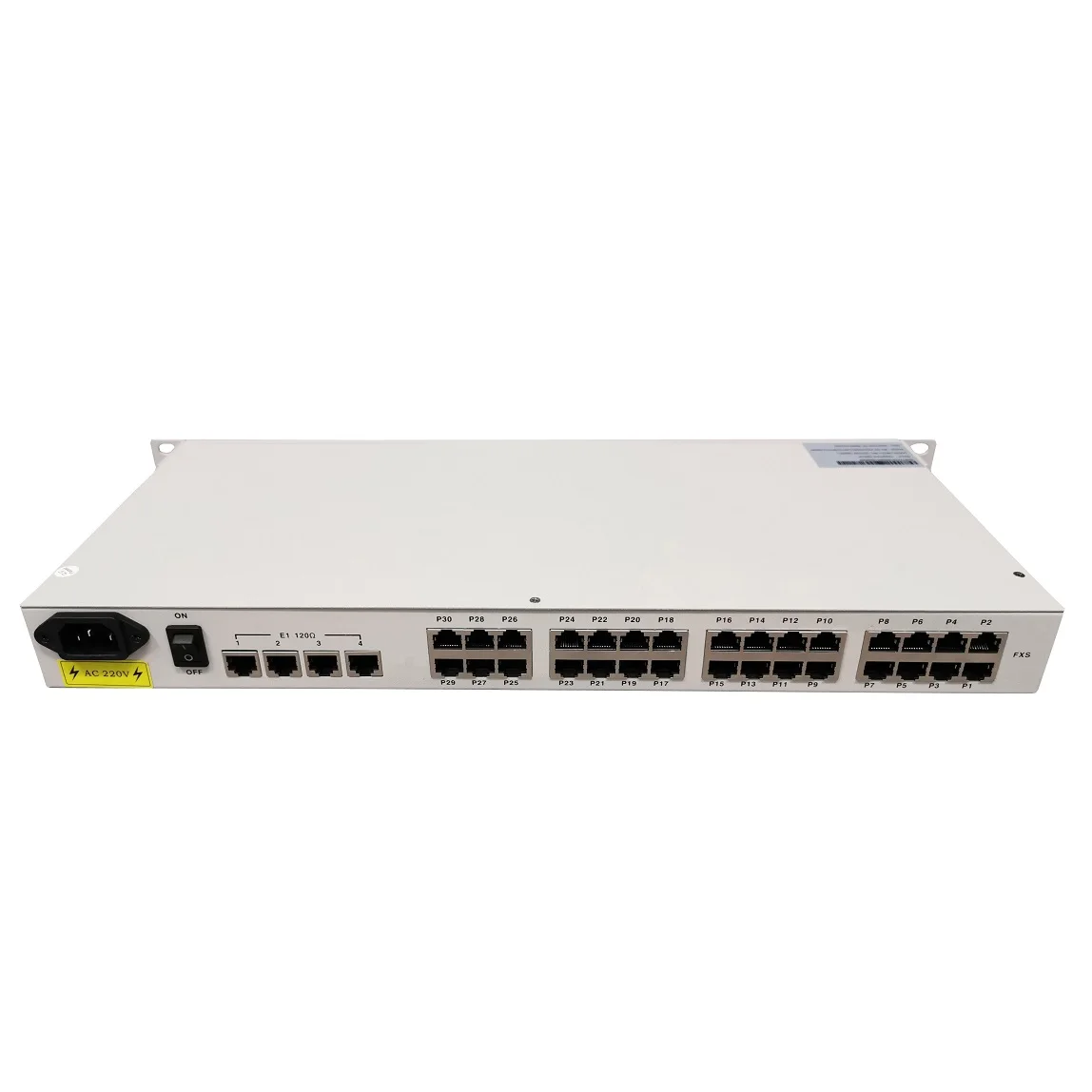 30 channel POTS(FXO/FXS) Voice over Fiber Multiplexer Voice over Fiber Converter with Ethernet and E1 Ports