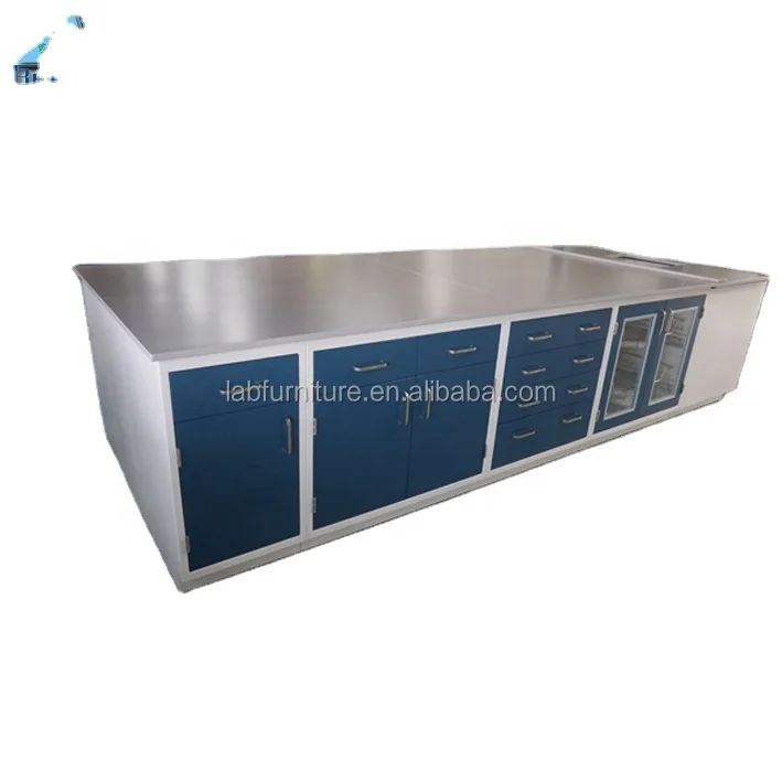C-frame steel structure lab table for Hospital