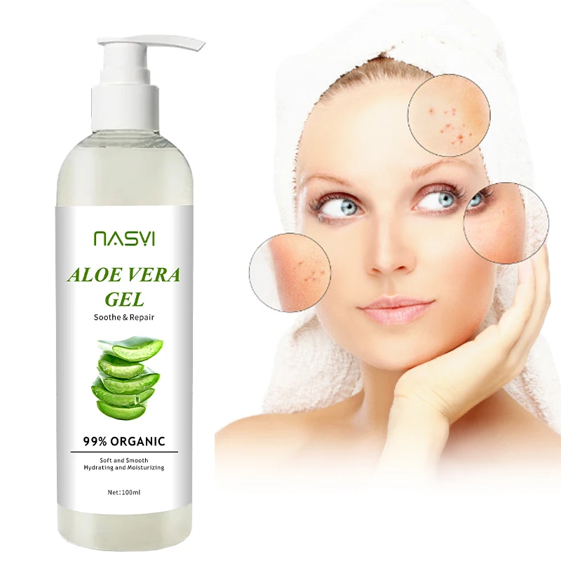 Best Selling Aloe Vera Extract Facial Cream Gel Skin Lightening Moisturizing Soothing 100% Pure Natural Organic Aloe Vera Gel