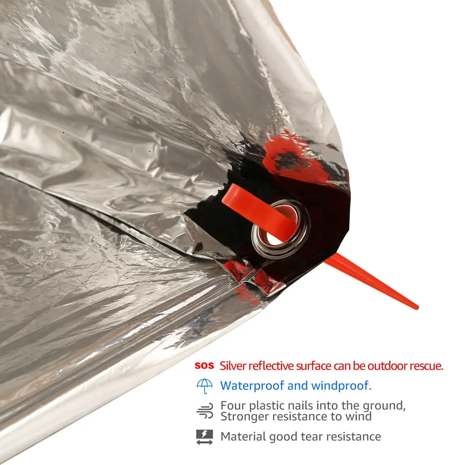 2 Person Mylar Shelter Tube With Paracords Emergency Disaster Relief Tent For Hiking Camping Outdoor Survival Kit