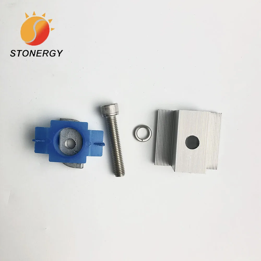 Solar Panel Mid Mounting Clamp for Steel Rail