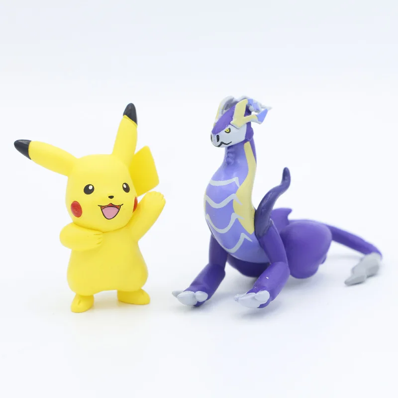 Wholesale 8pcs/set Anime Pokemoned Go Pikachu Figure Gacha Doll Birthday Gift Cake Topper