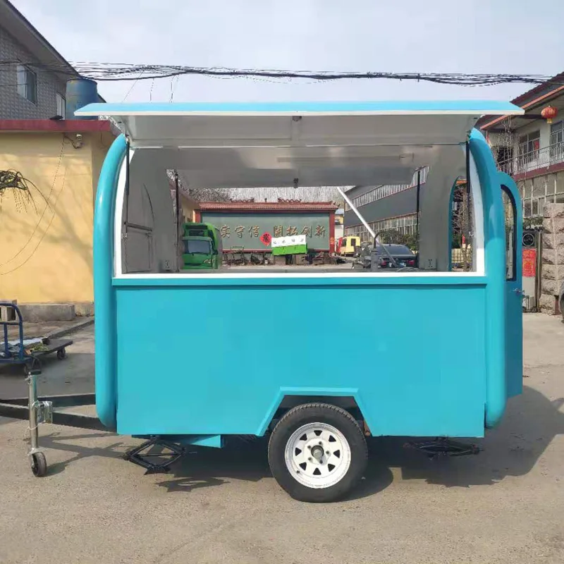 Fully equipped small size window food kiosk booth COFFEE TRAILER with Factory price