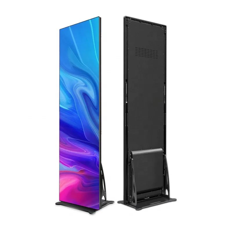 Floor Stand Portable Led Poster Shenzhen Factory Ultra Thin Indoor Advertising P2 P2.5 P3 P4Poster Stand Led Video Display