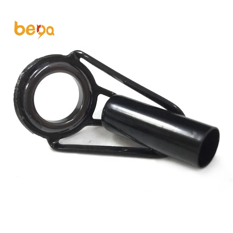 Black Stainless Steel Roller Sic Ring Tips Fishing Rod Guides High Gloss Ceramic Rings Fishing Rod Guides