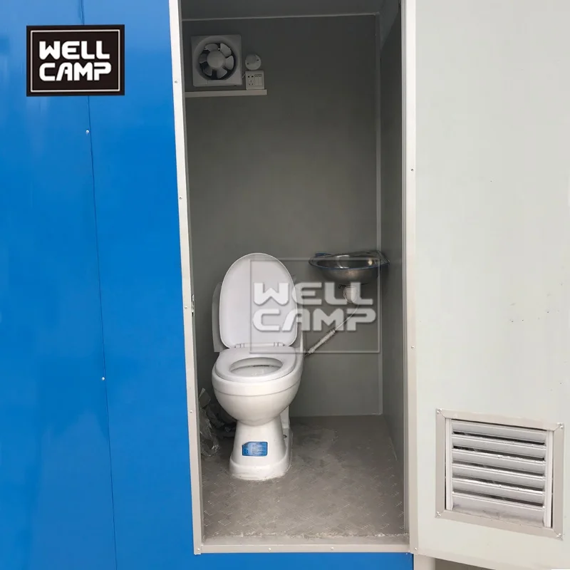 Sandwich Panel Recyclable Mobile Simple Toilet EPS Waterproof Portable Toilet 40HQ Container 3D Model Design CE Certification