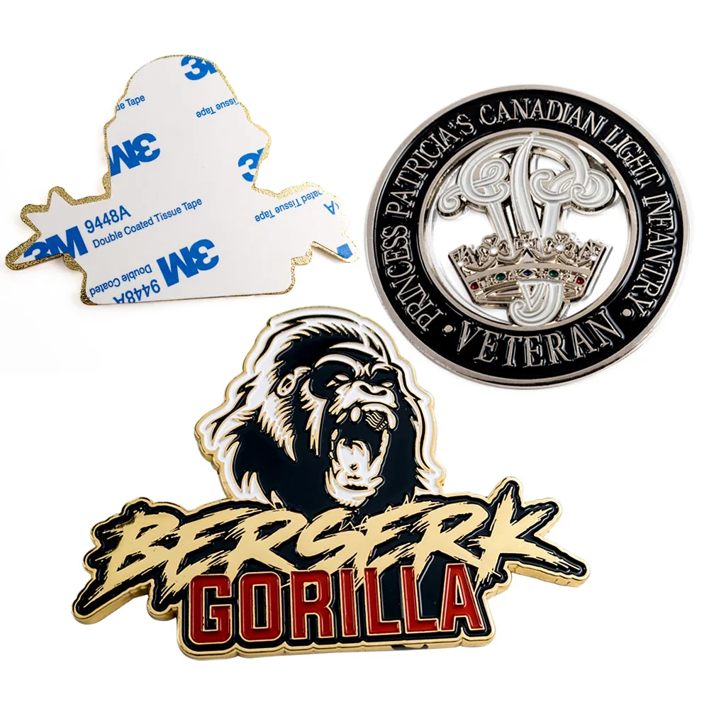 Manufacturer professional label hardware made metal funny decoration auto custom logo badge car emblems