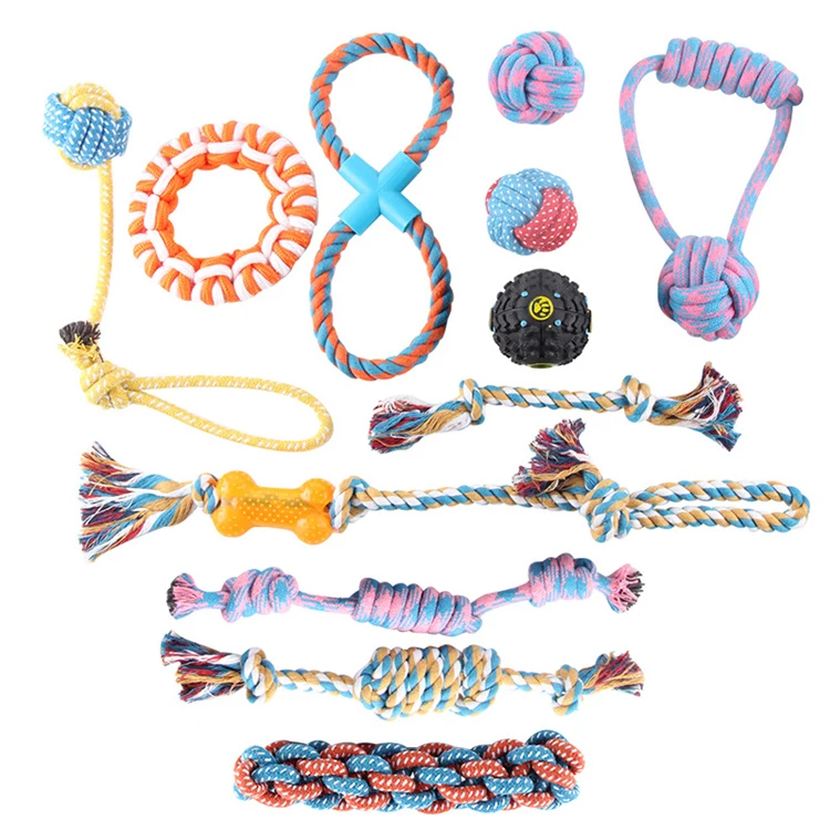 
12 шт./упаковка, хлопковые веревки для прорезывания зубов 