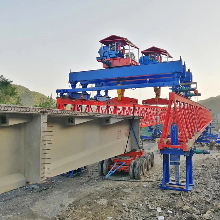 stable quality box type overhead bridge girder construction launching crane 100 ton