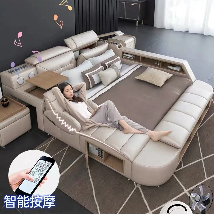Multifunctional beds modern tatami massage bed master bedroom set