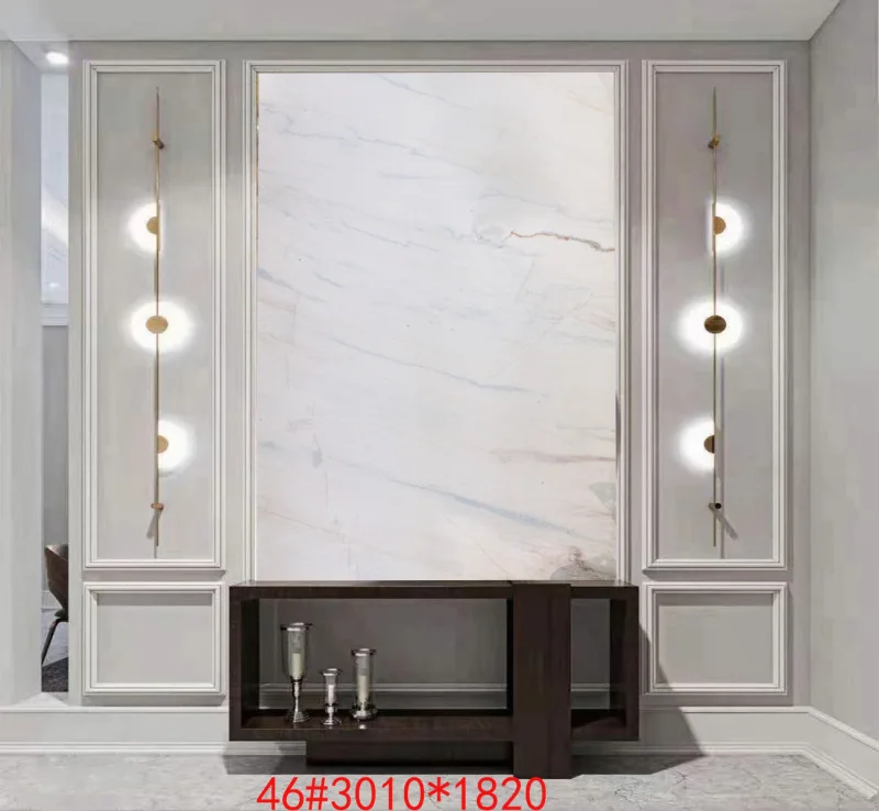 Luxury Interior Decor Marble TV Background Wall Design White Marble Quartzite With Blue Veins Price