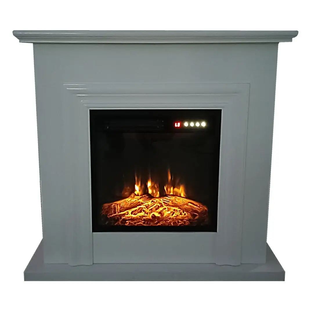 Chimenea Eléctrica Household Fireplace Recessed 18 Inches Simulated Wood Burning Electric Fireplace