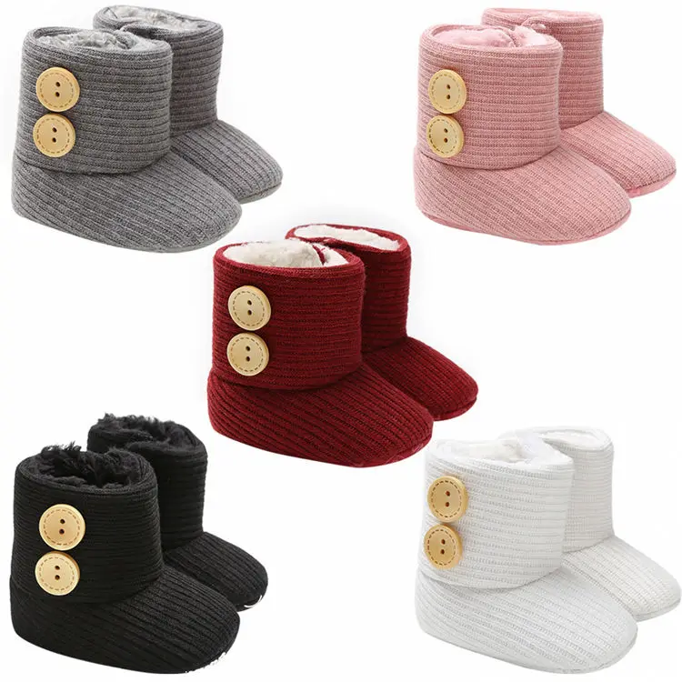 
High Quality Newborn Toddler Children Kids Soft Cotton Plush Velvet Warm Snow Winter Infant Baby Boy Boots For Girls 