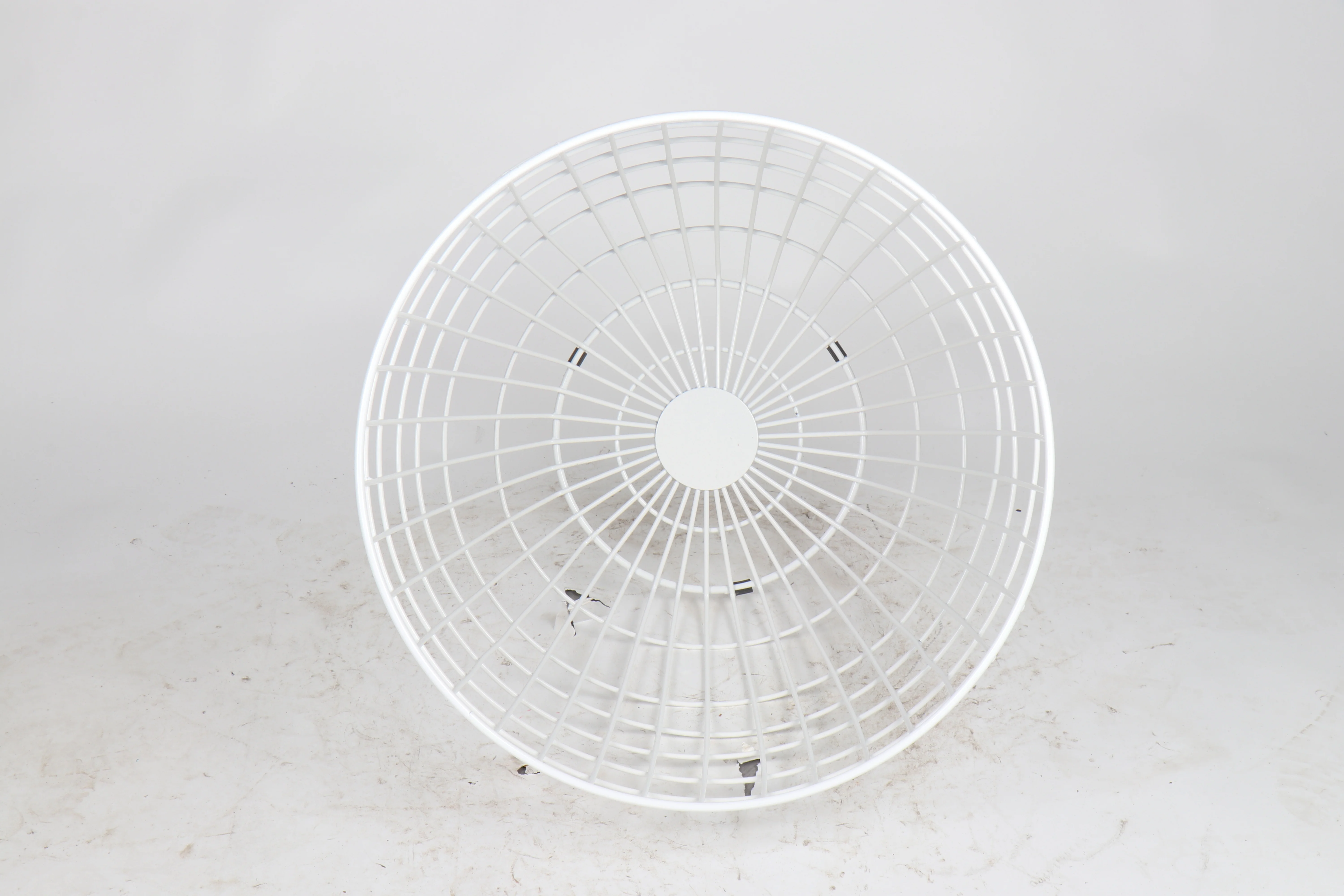 Durable fashion design white iron wire cage table for sale