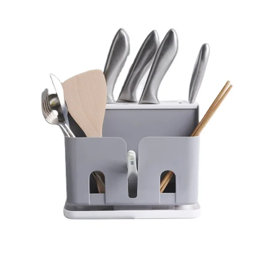 2021 Unique Design Very Useful Plastic Kitchen Knife Holder Rack