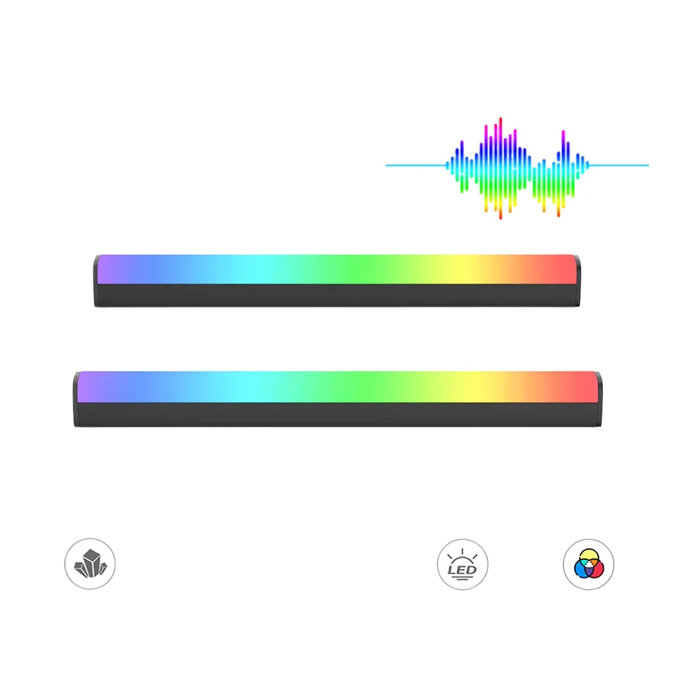 Modern Style Multicolor Smart Lighting Bars LED Light Source WiFi Switch Bedroom Gaming Table Music Rhythm Plastic Wood App