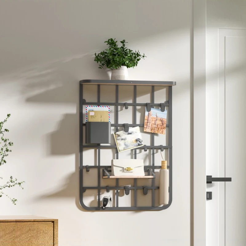 WIREKING 2 Pegboard Wall Mounted Metal Wire Storage Rack with Hook Storage Bin