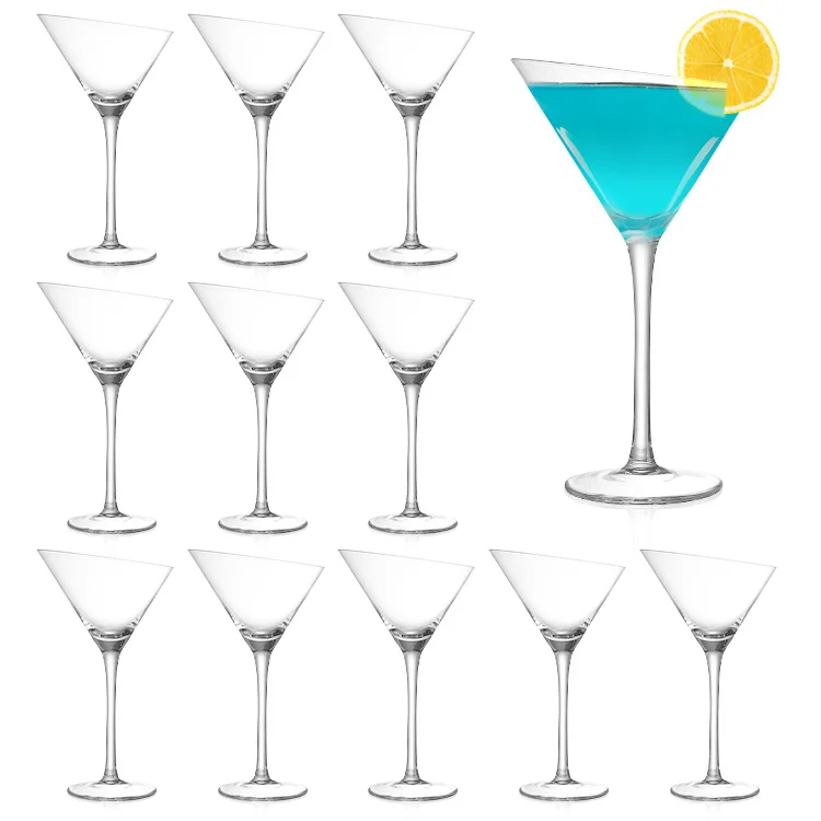 crystal brandy glass Coupe margarita glasses 180ml 6oz  Hand-Blown Crystal Martini Glass Unique Art Deco Cocktail Glasses