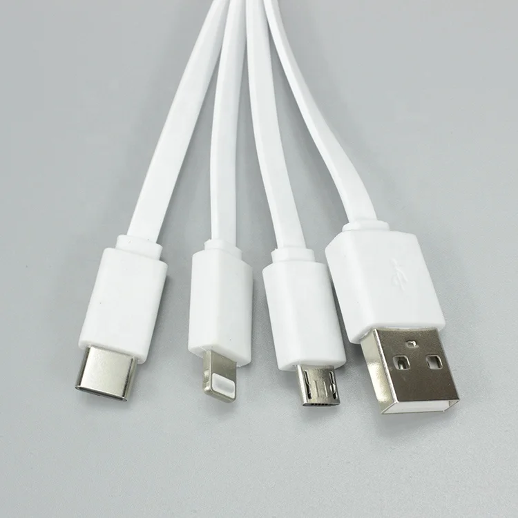 
Multi charger cable custom logo 2A charging 4 in 1 usb cord 