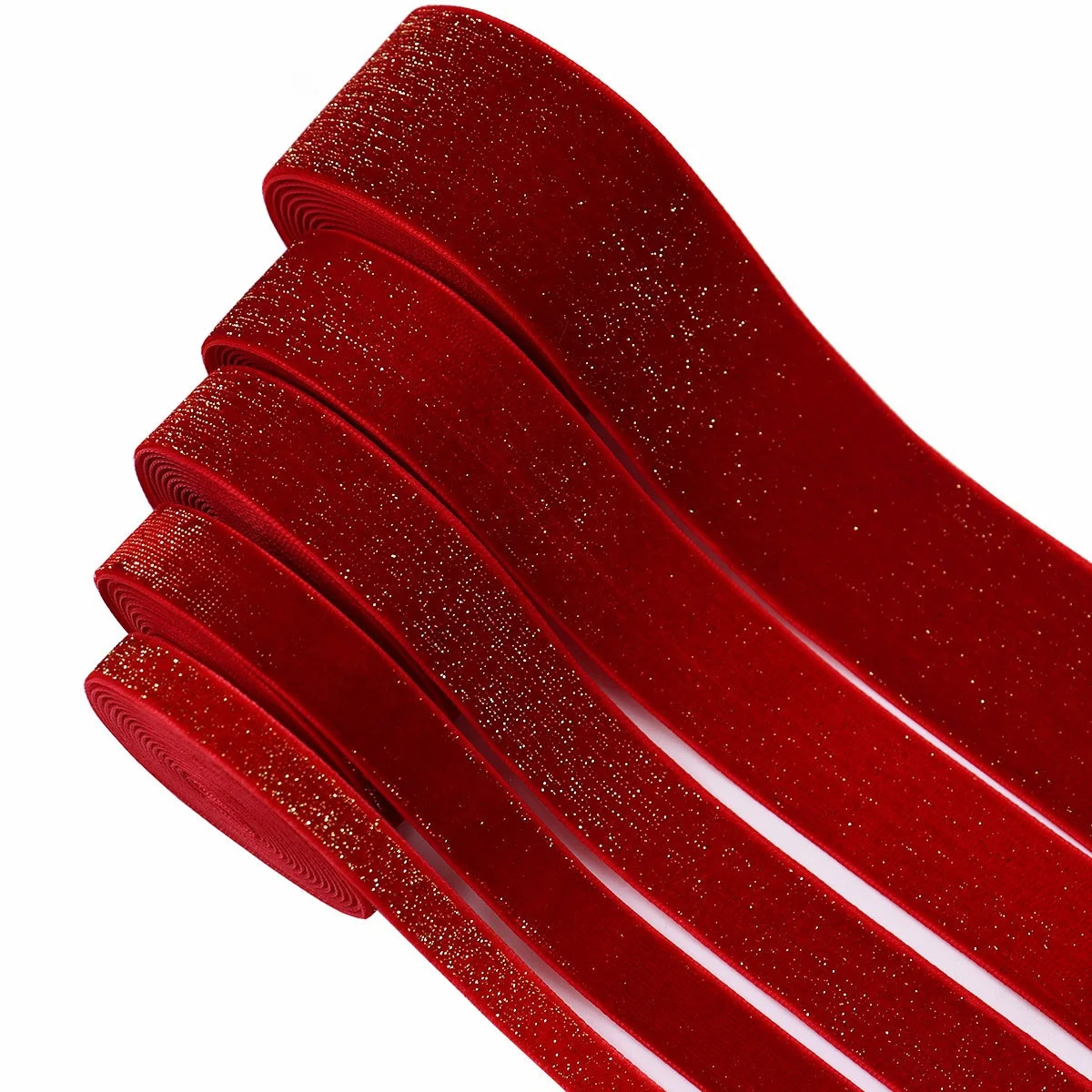 10/16/20/25/38 мм с одиночными шопкинами бархат лента для волос луки Garment Accessories подарочная упаковка украшение на Рождество и новый год