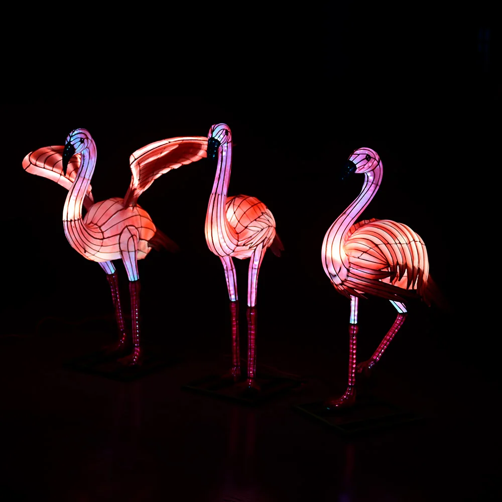 Traditional Halloween Flamingo Festive Lanterns Show Animals Decorative Lighting Motif Lights Decoration Outdoors
